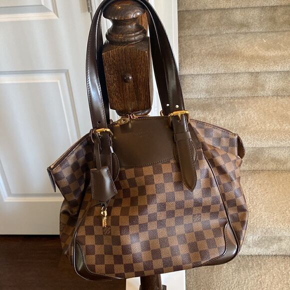 LOUIS VUITTON Authenticated Damier Ebene Verona MM Bag - Picture 2 of 16